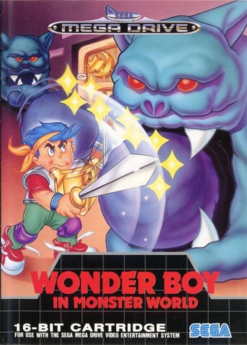 Wonder Boy in Monster World box art for Sega Master System